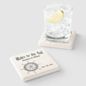 航海の結婚 ストーンコースター (横)