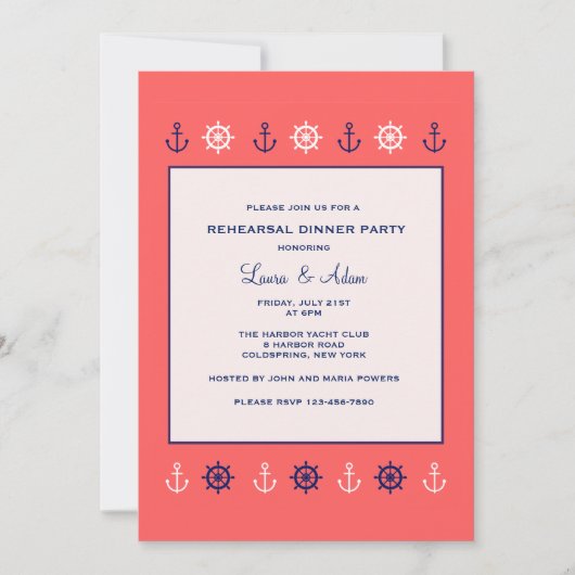 航海の縁ど招待状 招待状 (正面)