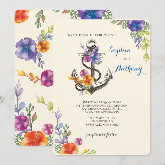 航海の至福 招待状 (正面/裏面)