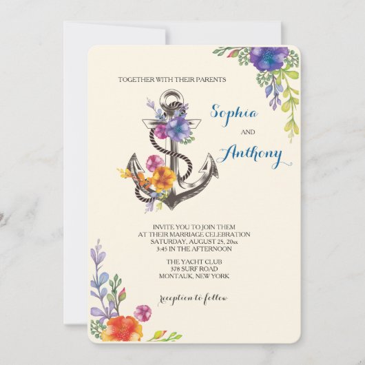 航海の至福 招待状 (正面)