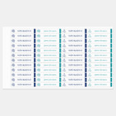 航海の色分けされた防水名 ラベル (シート)