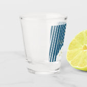 航海の花嫁の介添え人ゴールドアンカー結婚式ロゴ ショットグラス (左)