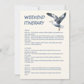 航海の花模様と海アイコンのバチェロレッテ 招待状 (裏面)