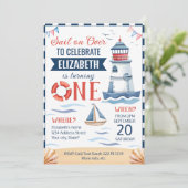 航海の誕生日パーティの招待状 招待状 (スタンド正面)