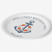 航海の誕生日パーティ紙プレートデザイン ペーパープレート (アングル)