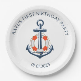 航海の誕生日パーティ紙プレートデザイン ペーパープレート