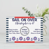 航海の誕生日招待状 招待状 (スタンド正面)