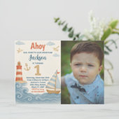 航海の誕生日招待状 招待状 (スタンド正面)