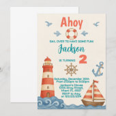航海の誕生日招待状 招待状 (正面/裏面)