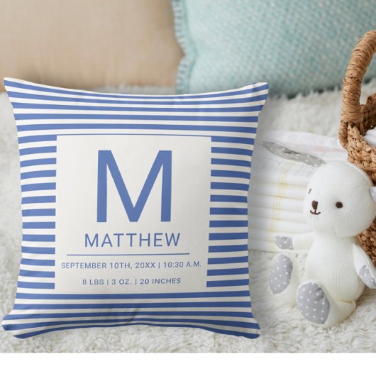 航海の誕生統計生まれたばかりのベビー装飾用クッション クッション