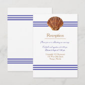 航海の貝殻 - レセプション招待 招待状 (正面/裏面)