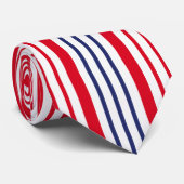 航海の赤白青ストライプパターン ネクタイ (ロール)