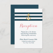 航海の金ゴールドいかり披露宴 エンクロージャーカード (正面/裏面)