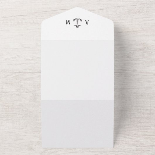 航海の金ゴールドビーチすべて一つの招待状 オールインワン招待状 (外側)