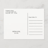 航海の金ゴールドホイール、黒および金ゴールド日付の保存 案内ポストカード (裏面)