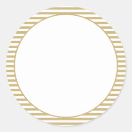 航海の金ゴールド白ストライプ空白の食品ラベルラベル ラウンドシール