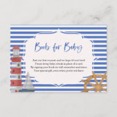 航海の青い本 赤ちゃんのシャワーカードのために エンクロージャーカード (正面)