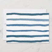 航海の青と白の洗礼式写真 招待状 (裏面)