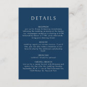 航海の青モダンいかりスタイリッシュ結婚海 エンクロージャーカード (正面)