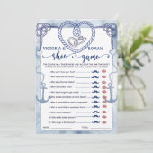 航海の靴ゲーム ブライダルシャワー ウェディングカード 招待状 (スタンド正面)