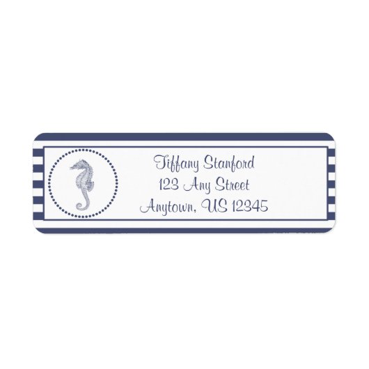 航海の馬 |パーソナライズされた | ラベル (正面)