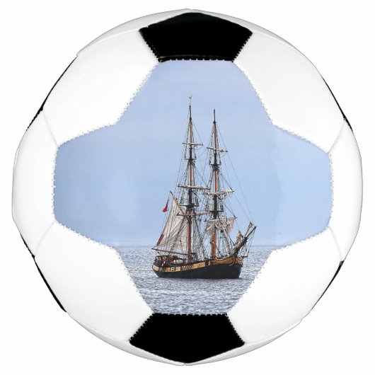 航海の魚釣りボートブルースカイズ サッカーボール (正面)