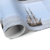 航海の魚釣りボートブルースカイズ ラッピングペーパー (ロールコーナー)