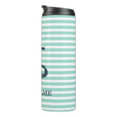 航海の,いかり,ミントグリーンストライプ タンブラー (回転右)