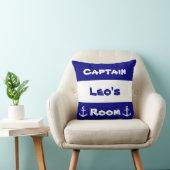 航海の |キッズルームNavy Blue and Whiteいかり クッション (椅子)