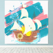 航海の キャンバスプリント (インサイチュ (ウッドフロア))