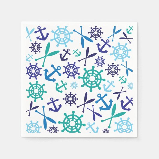 航海の スタンダードカクテルナプキン (正面)