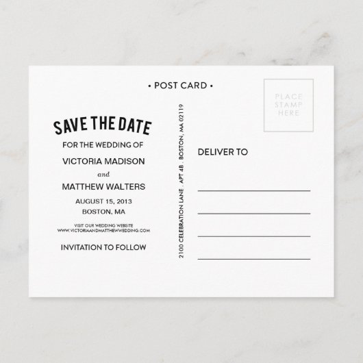 航海の |セーブ・ザ・デート案内 案内ポストカード (裏面)