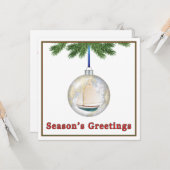 航海の&セーリングをテーマにしたクリスマスカード カード (正面/裏面インサイチュ)
