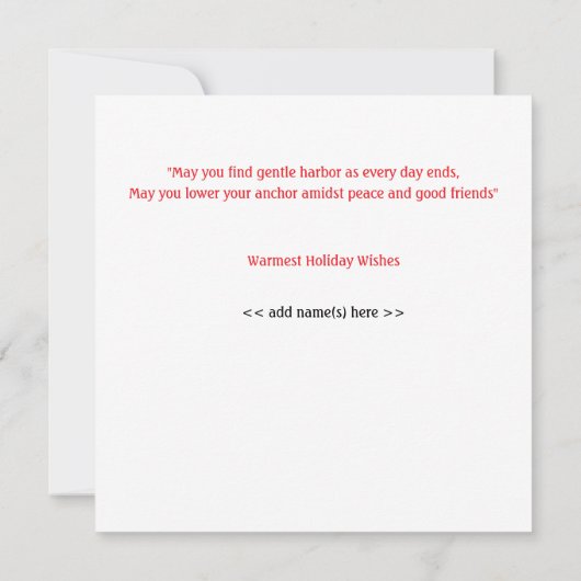 航海の&セーリングをテーマにしたクリスマスカード カード (裏面)