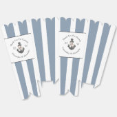 航海の – テーマのフローラいかりほこりっぽいブルーホワイト フェイバーボックス (見開き)