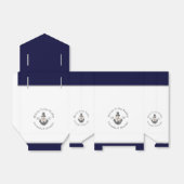 航海の – テーマのフローラいかりピンクネイビーブルー フェイバーボックス (折り畳みなし)