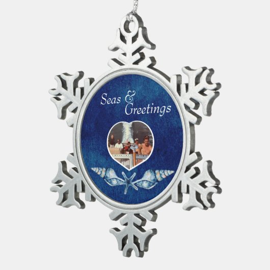 航海の-テーマシーズ&グリーティングホリデー スノーフレークピューターオーナメント (右)
