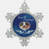 航海の-テーマシーズ&グリーティングホリデー スノーフレークピューターオーナメント (正面)