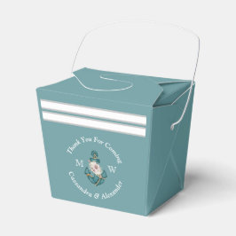 航海の – テーマフローラいかりホワイトアクアティール（緑がかった色）ブルー フェイバーボックス