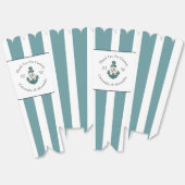 航海の – テーマフローラいかりホワイトアクアティール（緑がかった色）ブルー フェイバーボックス (見開き)