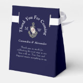 航海の – テーマフローラいかりホワイトネイビーブルー フェイバーボックス (裏面サイド)