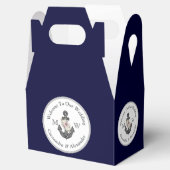 航海の – テーマフローラいかりホワイトネイビーブルー フェイバーボックス (オープン)