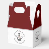 航海の – テーマフローラいかりマルーンBurgundy Red フェイバーボックス (オープン)