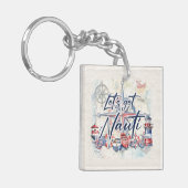 航海の「ナウティを得よう」沿岸海ボート キーホルダー (正面左)