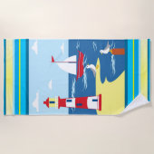 航海の ビーチタオル (正面)