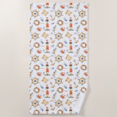 航海の ビーチタオル (正面)