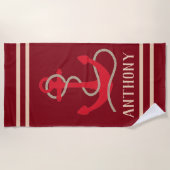 航海の ビーチタオル (正面)