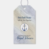 航海の/ビーチ死海の塩クレイ手作り石鹸 ギフトタグ (正面)