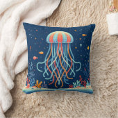 航海の/ビーチ/沿岸クラゲ クッション (ブランケット)