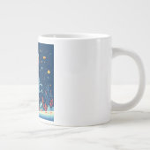 航海の/ビーチ/沿岸クラゲ ジャンボコーヒーマグカップ (右)